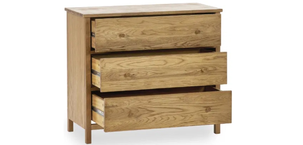 Chest - Bramley 3 Drawer (W84cm x D40cm x H74cm)