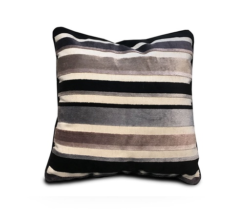 [CUSH-BLACKMULTISTRIPE] Cushions (45cm x 45cm) (Black Multi-Stripe)