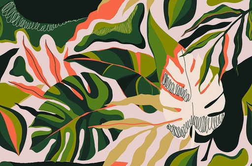 [FUS95C] Framed Artwork (Coral Palms (120X80CM))