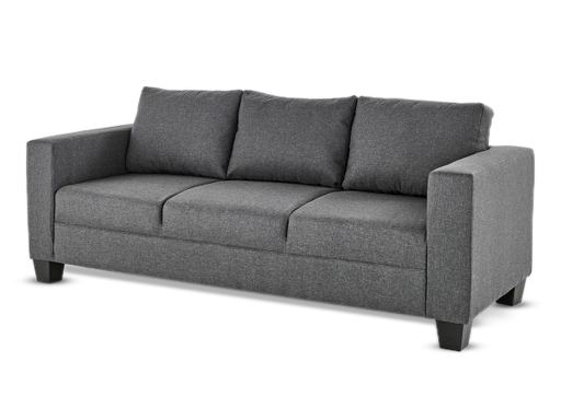 [SOFA-GEMINI-3STR-GY-FAB] Sofa - Gemini (3 Seater (W190 x D77 x H83cm), Grey - Fabric)