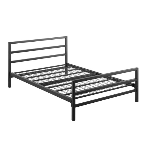 Metal Beds - Turin (Double (4Ft 6In) (135cm x 190cm), Black)