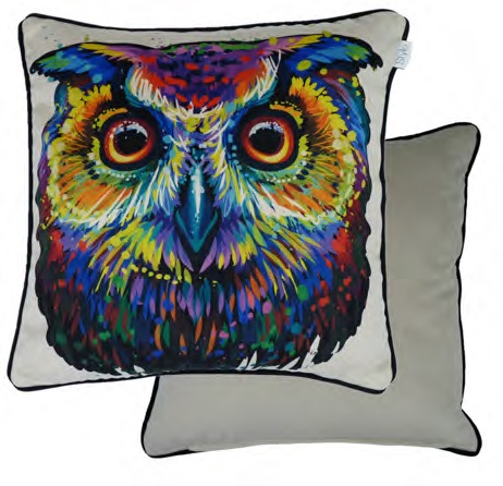 [OWL/BIS/CP/FILL/4545] Cushions - Pop Art (45x45cm) (Owl)