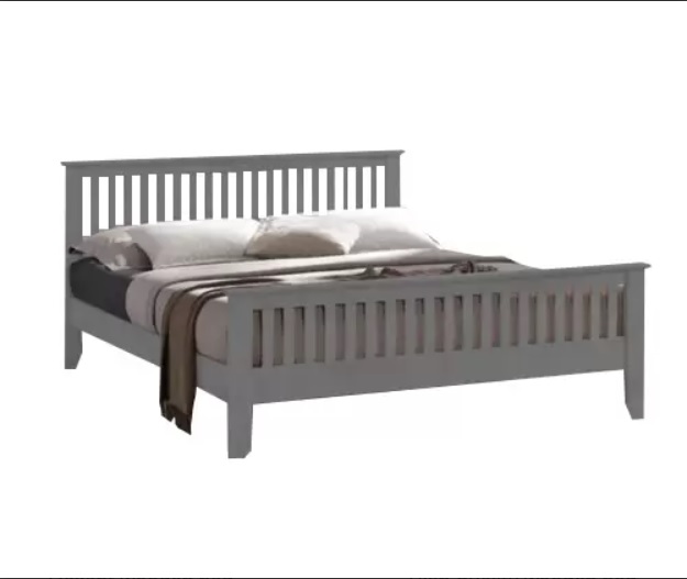 Wooden Beds - Bergamo (Grey)