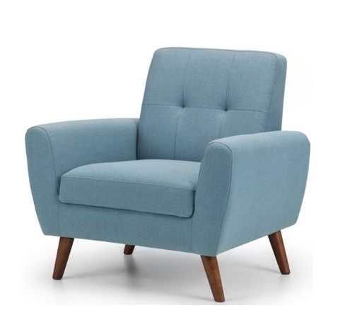 [ARM-CRONOS-SKBL] Armchair - Cronos (W85 x D81 x H83cm) (Light Blue - Linen)