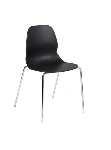 [CH-SHOREDITCH-BLK] Desk Chair - Shoreditch With Metal Legs (Black)