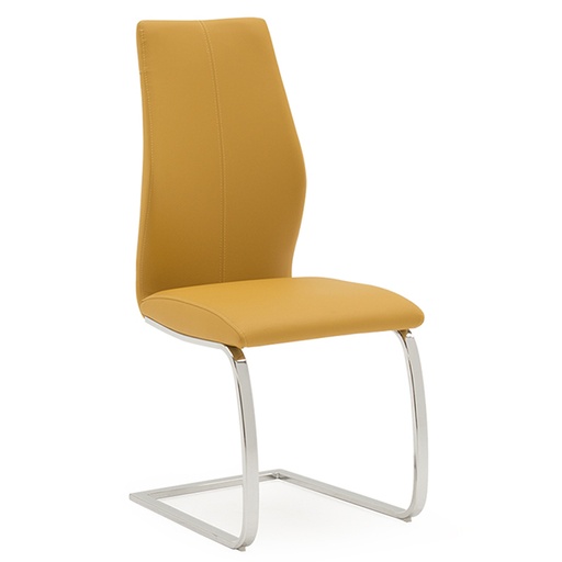 [Eli-112-PN] Chairs (Elis, Orange, Faux Leather)