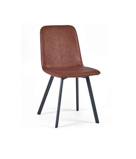 [GOY002] Chairs (Goya, Brown, Faux Leather)