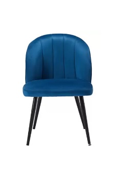 [DC-ORLA-BLPLVT] Chairs (Orla, Blue - Plush Velvet, Fabric)