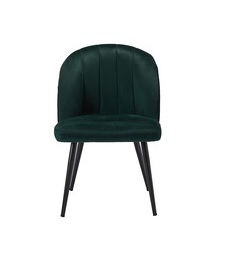 [DC-ORLA-DKGRPLVT] Chairs (Orla, Dark Green - Plush Velvet, Fabric)