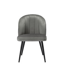 [DC-ORLA-GYPLVT] Chairs (Orla, Grey - Plush Velvet, Fabric)