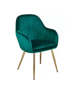 [LARACHAGRE] Chairs (Lara, Dark Green - Plush Velvet, Fabric)