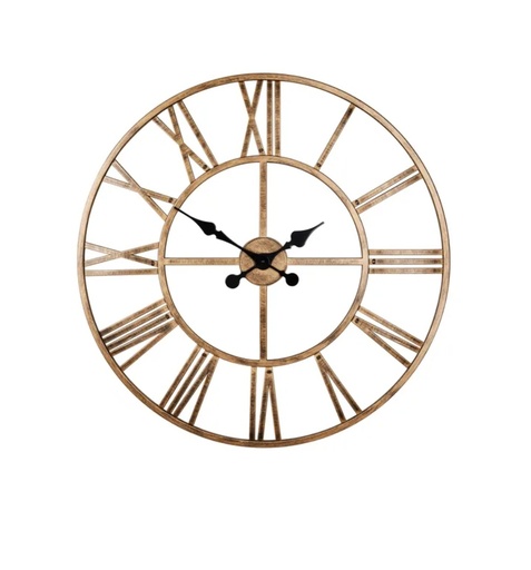 Wall Clock - Skeleton (Dia: 70cm) (Antique Brass)