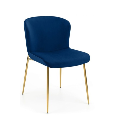 [CH-HARP-BLVT] Chairs (Harper, Blue - Plush Velvet, Fabric)