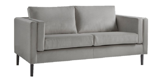 Sofa - Apollo (CRIB 5) (3 Seater (W198 x D92 x H86cm), Grey - Velvet)