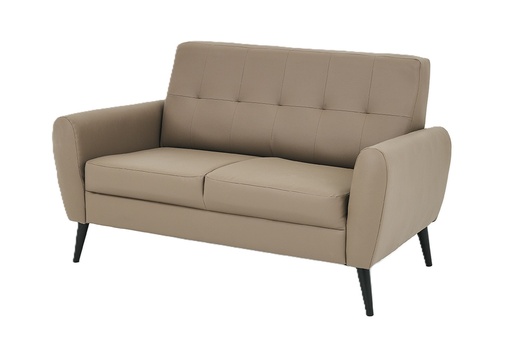 Sofa - Moros (2 Seater (W138cm x D80cm x H81cm), Taupe - Faux Leather)