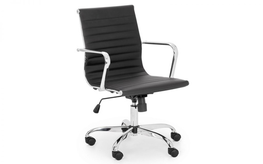 Desk Chair - Knightsbridge (CRIB 5) (Black & Chrome)