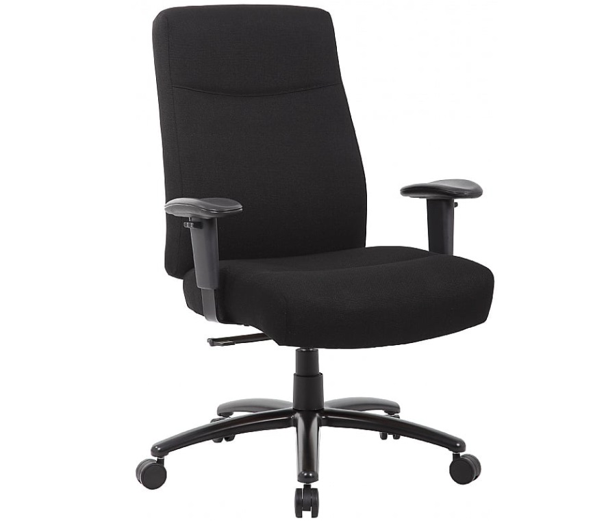 Wide Desk Chair - Syracuse (SW:545mm x SD:515mm) - Black