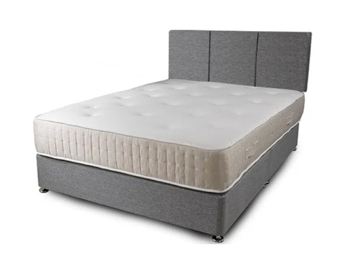 [LAT-3FT-NS-MSL] Divan Beds - Latchmere (Single (3Ft) (90cm x 190cm), No Storage (Standard), Matiz Silver - Fabric)