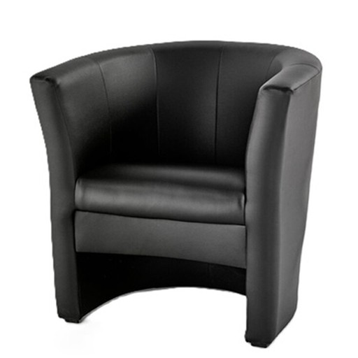 [TUB-ATHENA-BLFL] Tub Chair - Athena (Black - Faux Leather)