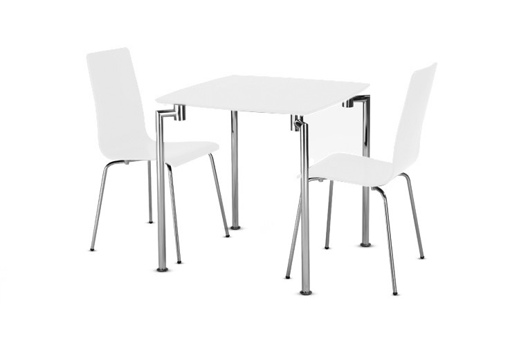 Dining Set - Remini Square Table & 2 Chairs