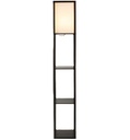 Floor Lamp - Stratford With Shelves (W:26cm x D:26cm x H:159cm) - Black