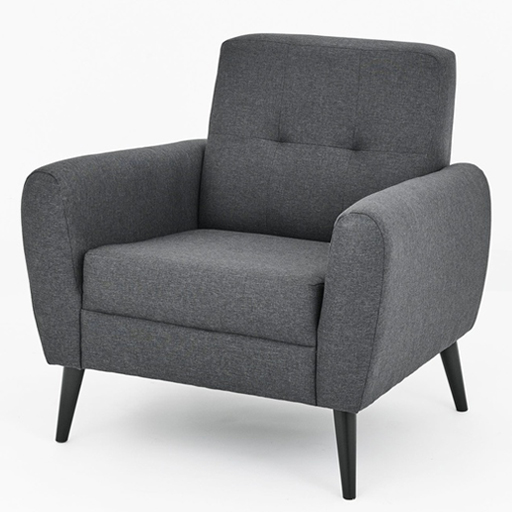 Armchair - Moros (Charcoal Grey - Fabric)