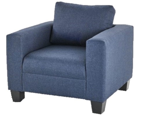 Armchair - Gemini (Armchair (W85 x D77 x H83cm), Navy - Fabric)