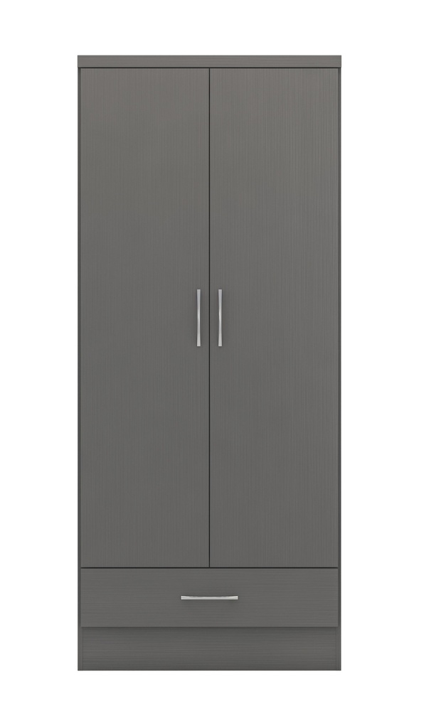 Wardrobes - Volos - 2 Door 1 Drawer Combi