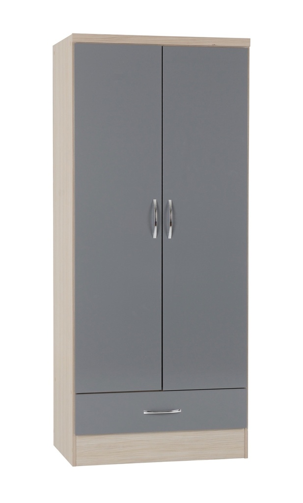 Wardrobes - Volos - 2 Door 1 Drawer Combi