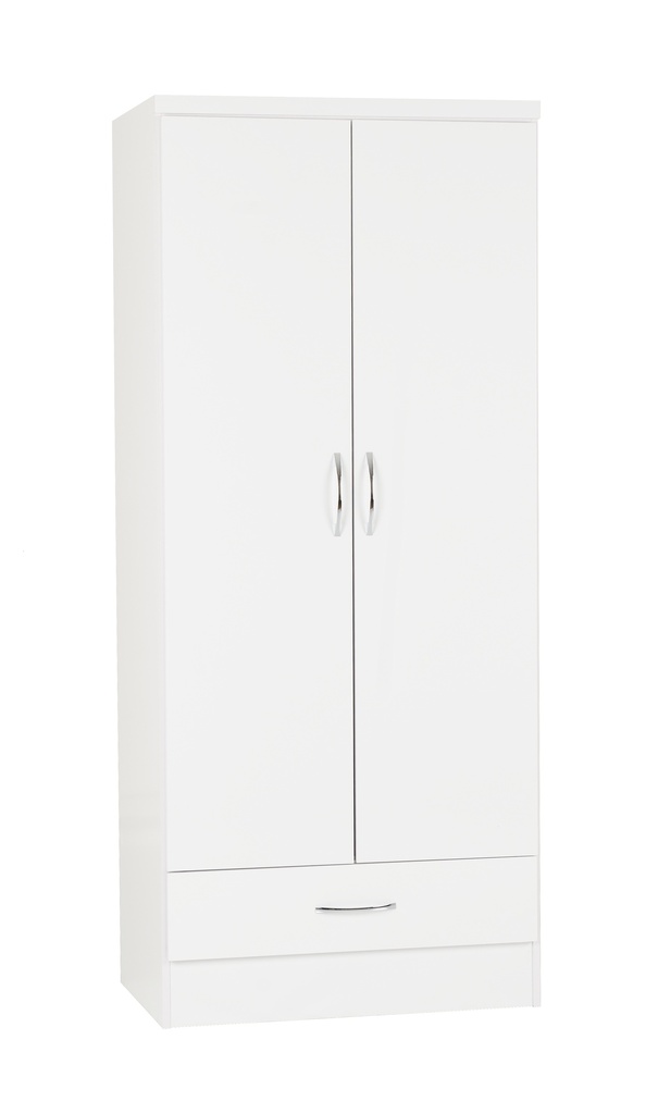 Wardrobes - Volos - 2 Door 1 Drawer Combi