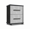 Paros 2 Drawer Bedside (W385mm x D420mm x H515mm)