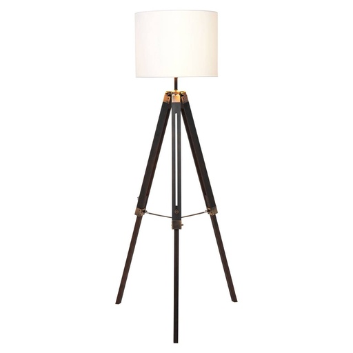 Floor Lamps - Belmont (W62cm x D62cm x H150cm) - Black Base & White Linen Shade