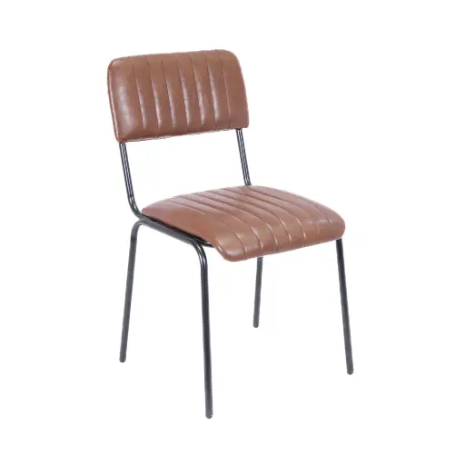 [CH-TOL-BRFL] Chair - Toledo (Brown - Faux Leather)
