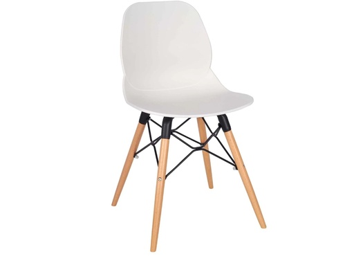[CH-SHOREDITCH-BCH-WH] Desk Chair - Shoreditch With Beech Legs (White)