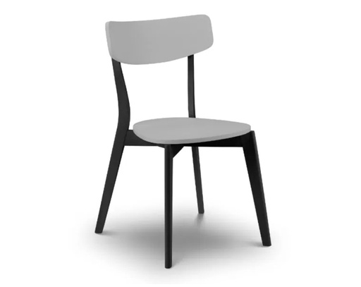 Dining Chair - Ella (W90cm x D90cm x H75cm (Grey Seat With Black Legs)
