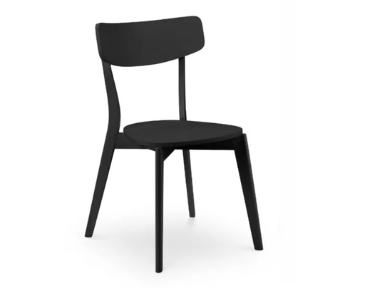 Dining Chair - Ella (W90cm x D90cm x H75cm (Black Seat With Black Legs)