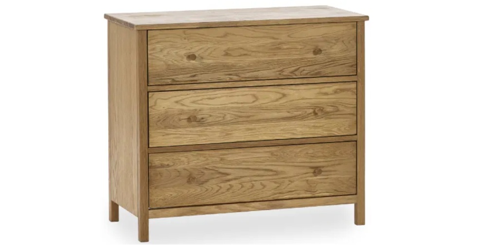 Chest - Bramley 3 Drawer (W84cm x D40cm x H74cm)