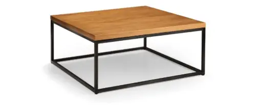 Coffee Table - Brooklyn Square (W90cm x D90cm x H40cm) - Oak | Black