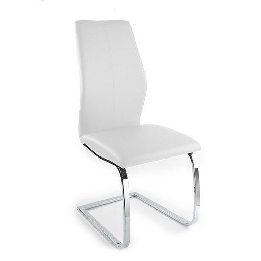 [ELI-112-WH] Chairs (Elis, White, Faux Leather)