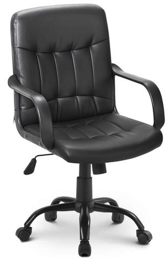 [PP035851BAA] Desk Chair - Carver Swivel (Black)
