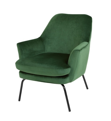 [5056143865759] Accent Chair - Celine (Green Velvet)