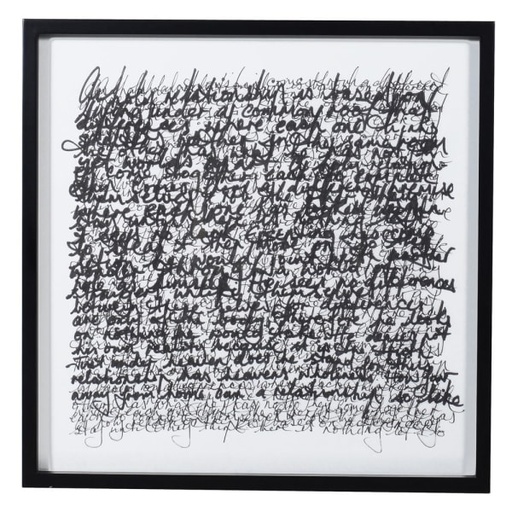 [YGF097] Framed Art - Illegible Scribbles