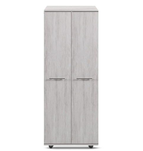 [2-D-W-LA-A-MR-N] Wardrobe - Athens - 2 Door (750W x 545D x 1880H) (Light Artwood, Handle: A - Nickle T-Bar Handle, Mirror: No)