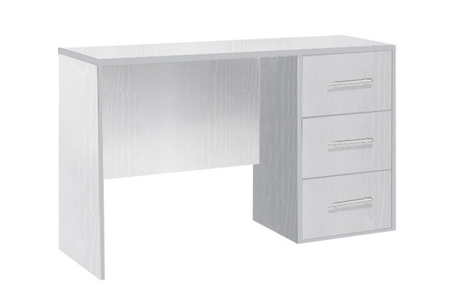 [S-D-R-ST-A] Desk - Athens (3 Drawer) (Drawers On: Right, Stone, Handle: A - Nickle T-Bar Handle)